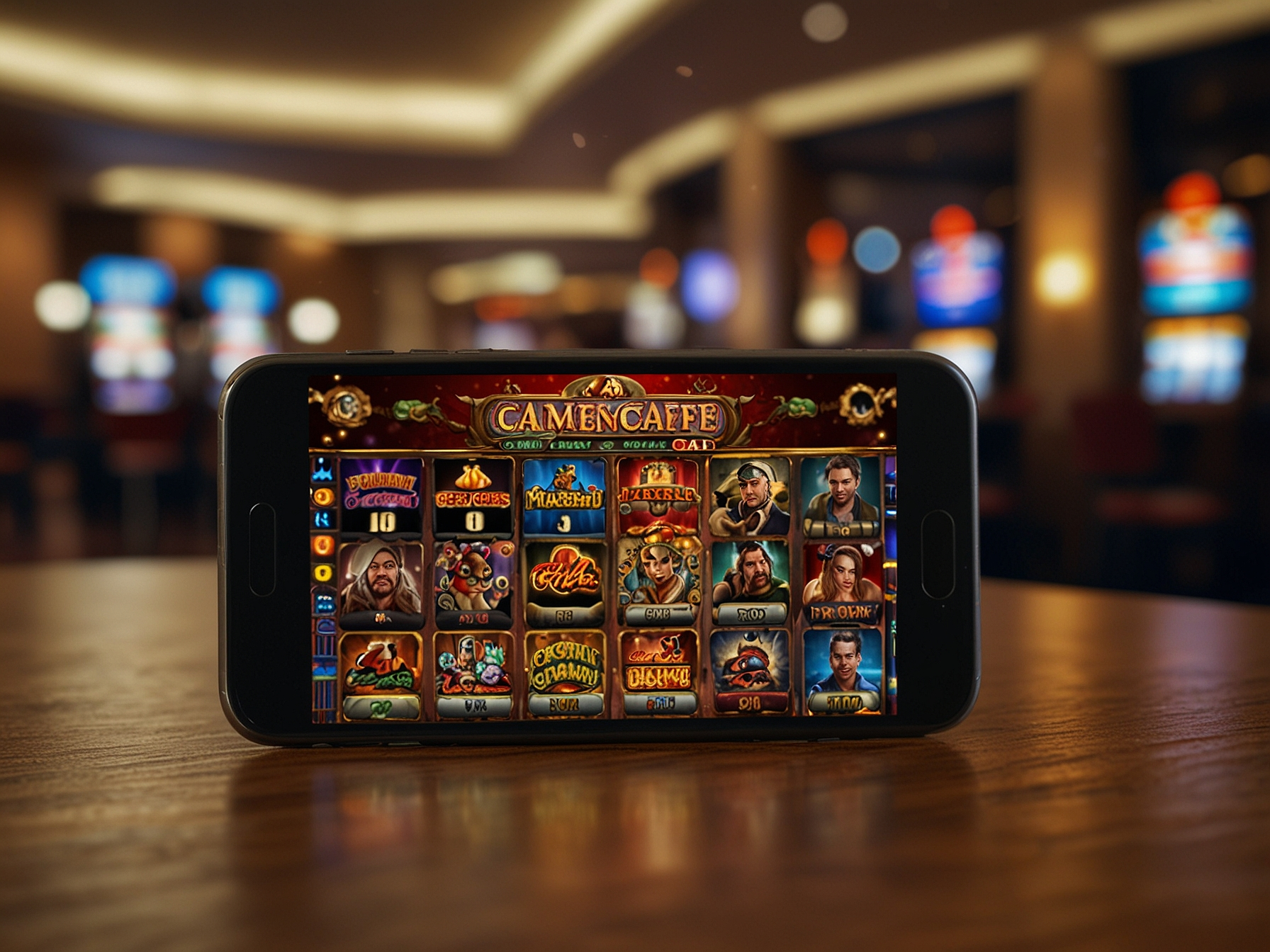 Mobile web interface showing games