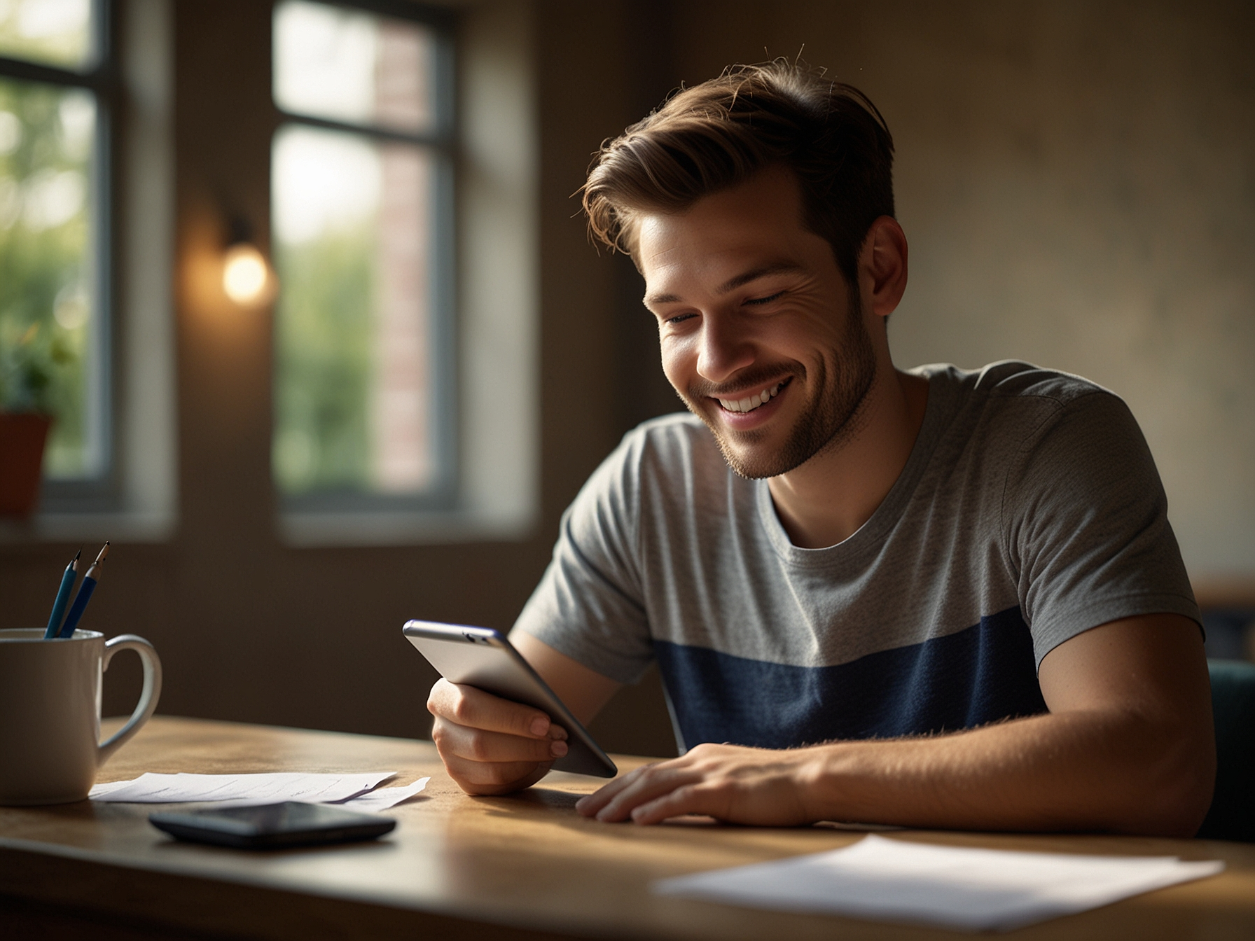 User completing registration on mobile